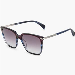 rag & bone 55mm Gradient Rectangle Sunglasses in Blue Violet NWT